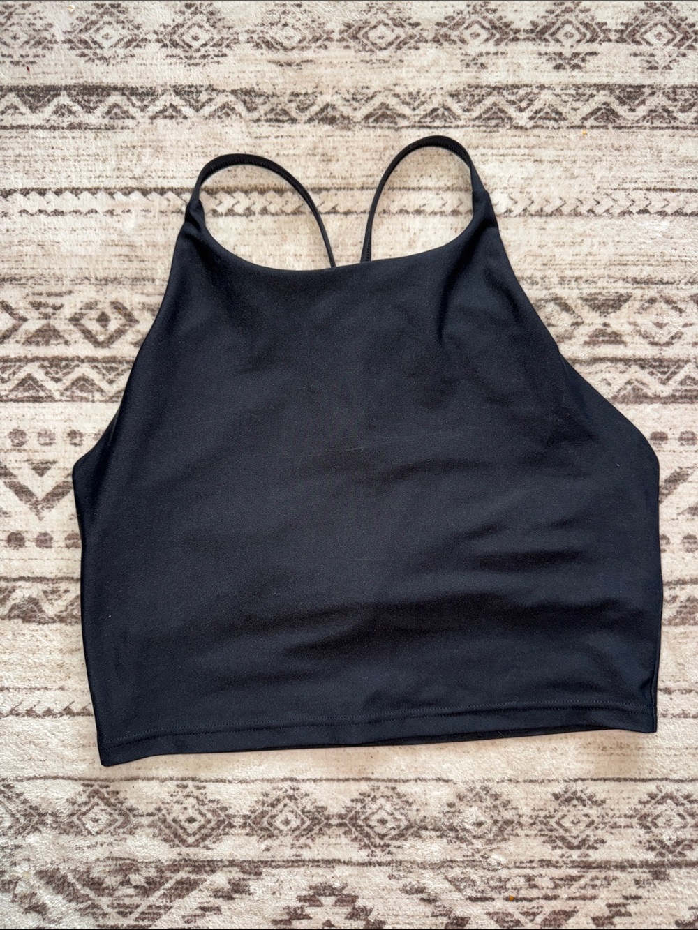 Old Navy Black Cropped Tank Top